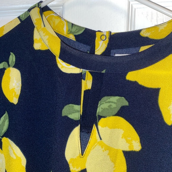 Beautiful Short Sleeve Lemon Print Dress - Picture 4 of 8